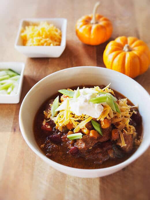 Drunken pumpkin chili